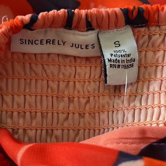 NWT Sincerely Jules FLORAL sleeves Dress SIZE SMALL - Picture 6 of 6